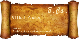Bilkei Csaba névjegykártya